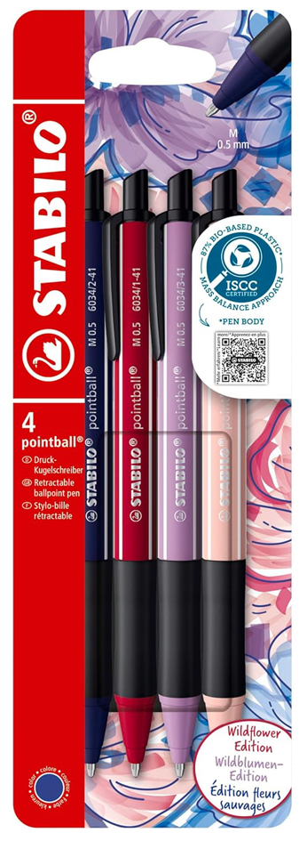 STABILO Stylo à bille pointball NatureCOLORS, étui de 4