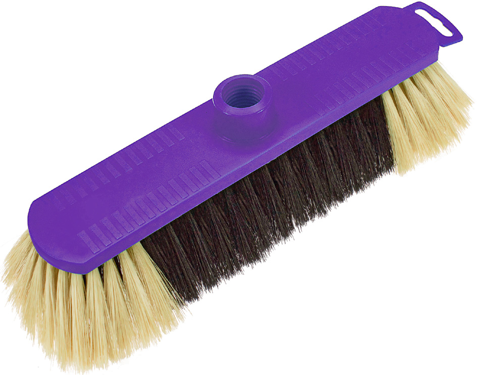 balai en plastique, poils synthétiques, violet