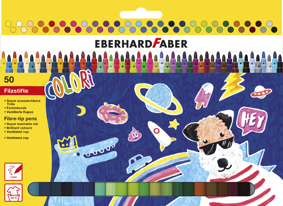 EBERHARD FABER Feutre COLORI, étui en carton de 50