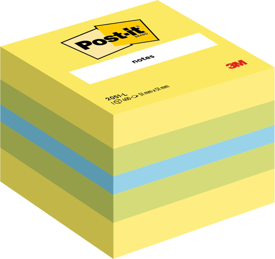 Post-it Bloc-note cube notes mini, 51 x 51 mm, multicolore