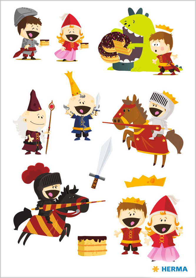 HERMA Sticker DECOR 'petits chevaliers', en papier