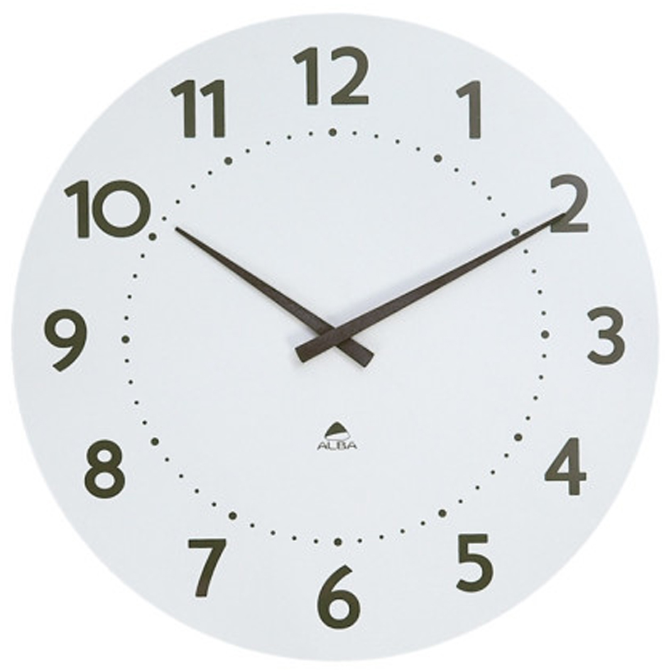 ALBA Horloge murale 'HORMILENA 55', montre à quartz, blanc