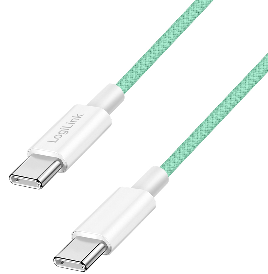 LogiLink Câble USB 2.0, USB-C - USB-C, 0,5 m, vert