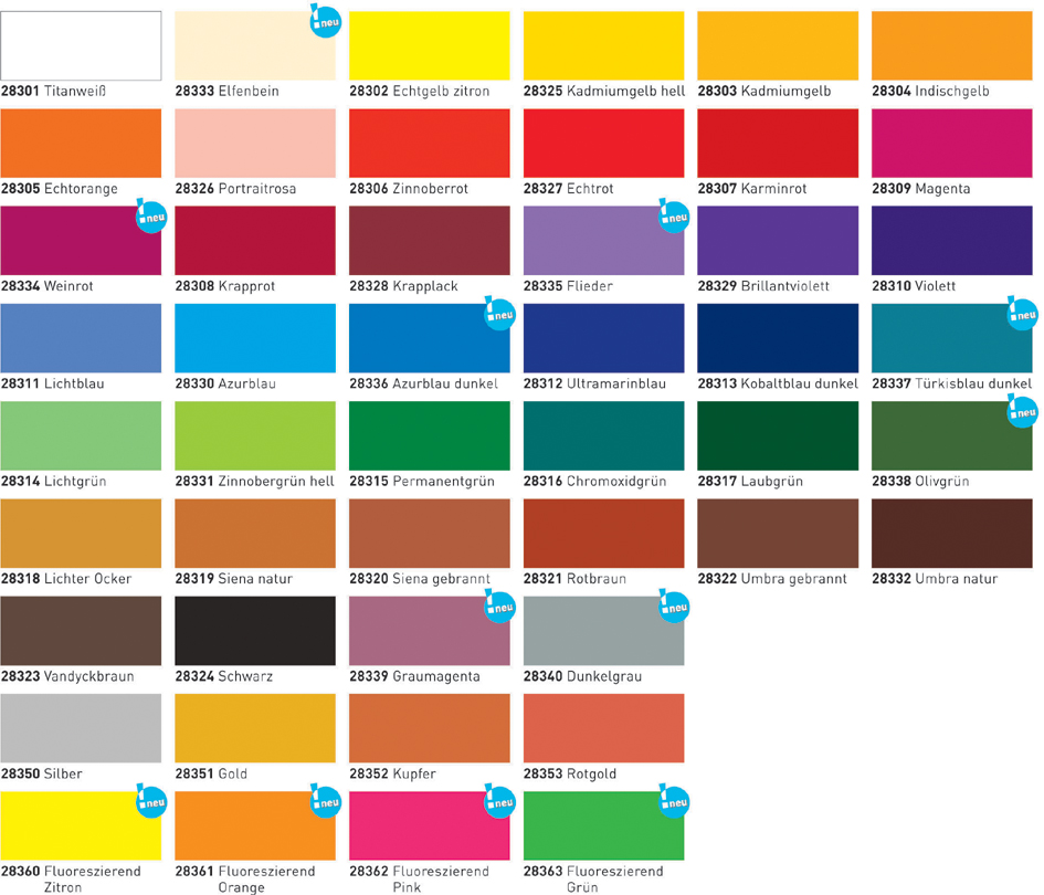 Aperçu de couleurs