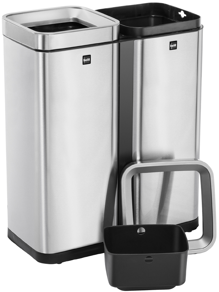 helit Poubelle de tri sélectif 'the twin bin', 2 x 30 litres