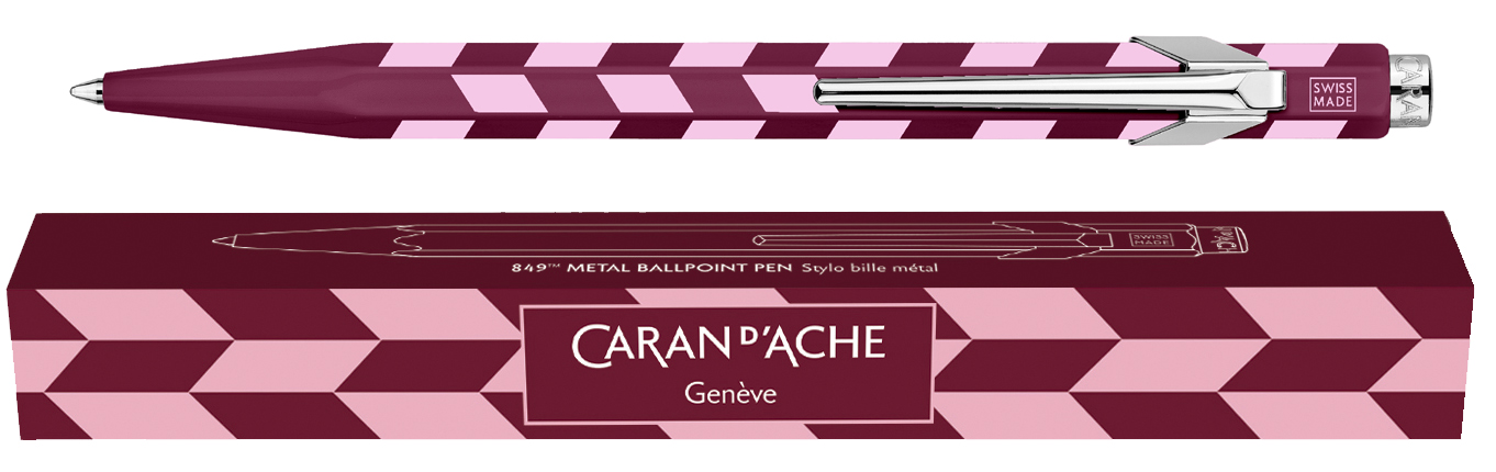 CARAN D'ACHE Stylo à bille 849 MOSAIC, rouge grenat