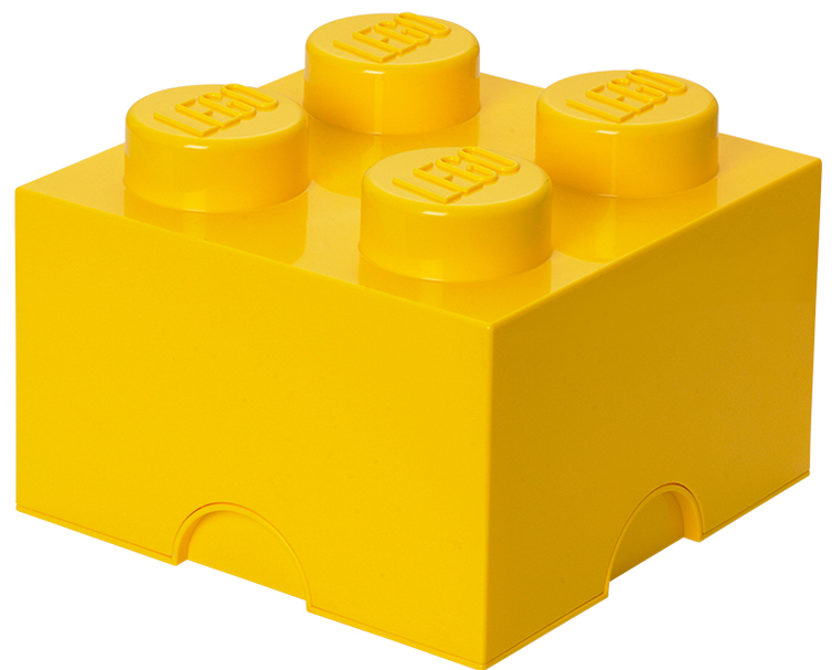 LEGO Brique de rangement STORAGE BRICK 4, 5,7 L, jaune
