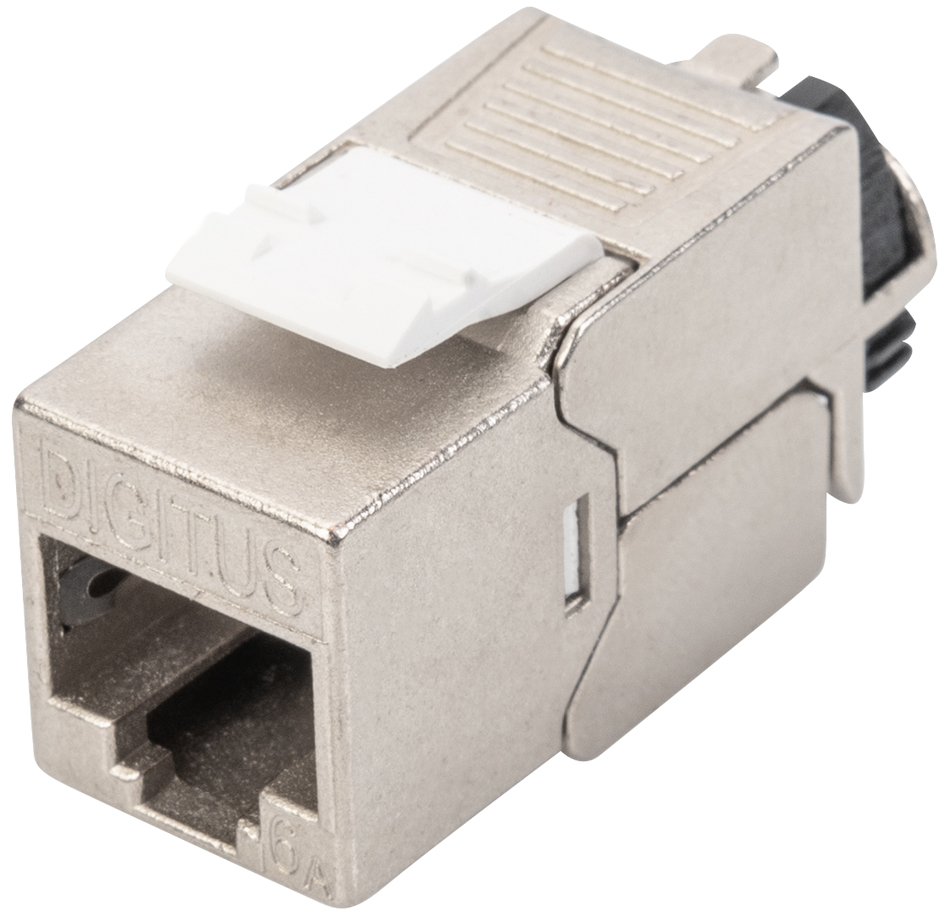 DIGITUS Module Keystone cat. 6A, blindé, gris