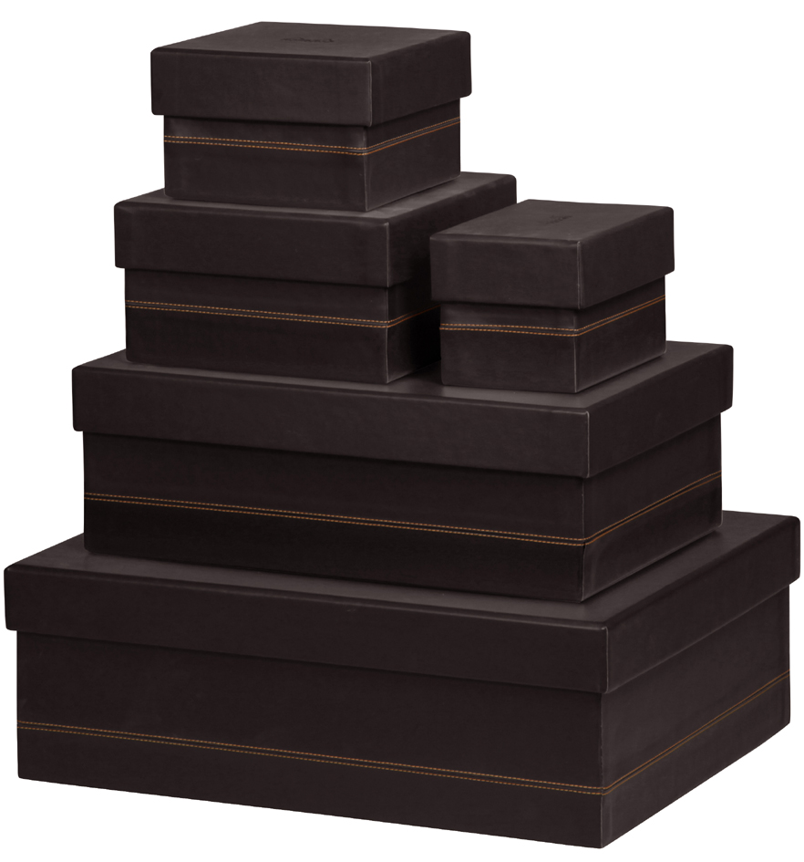 RHODIA Set de boîtes gigognes RHODIARAMA, 5 pièces, noir