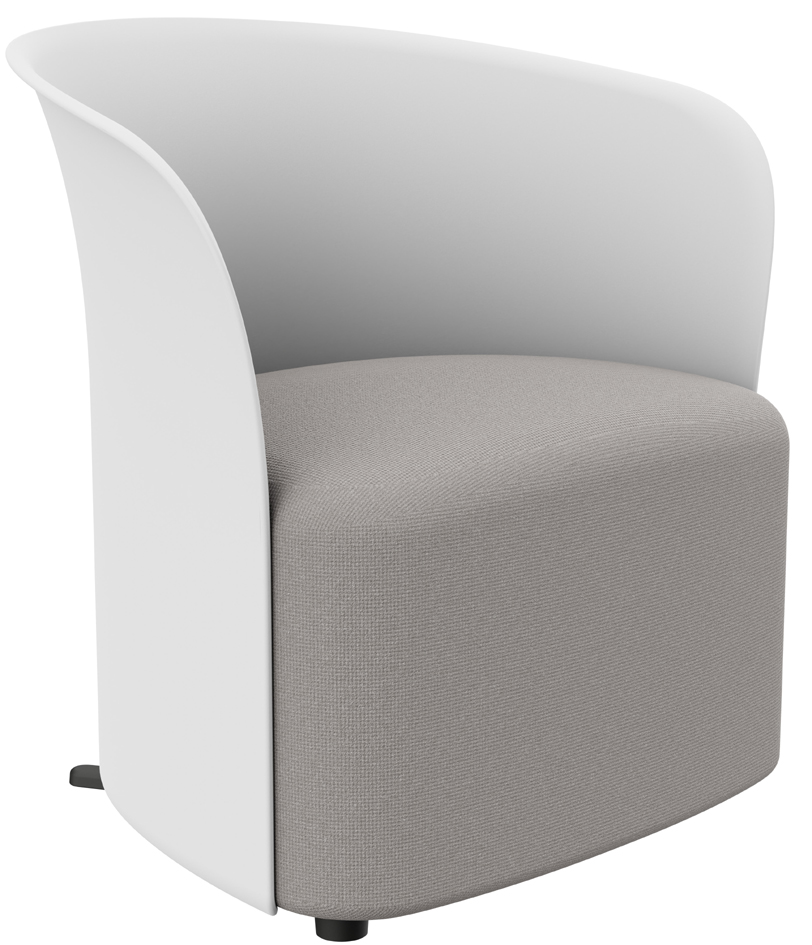 PAPERFLOW Fauteuil visiteur 'CROWN', blanc