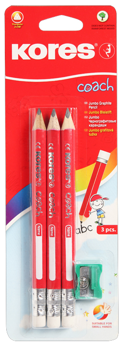 Kores Crayon COACH, triangulaire, degré de durété: 2 HB