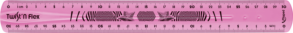 Visuel de référence: Règle plate Twist'n Flex, rose