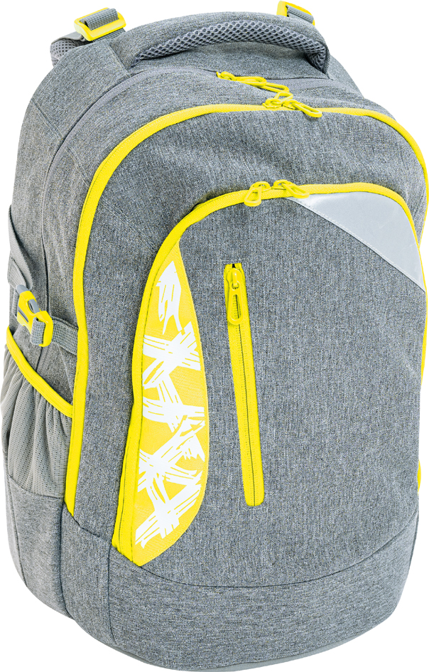 EBERHARD FABER Sas à dos scolaire X-Style, gris / jaune fluo