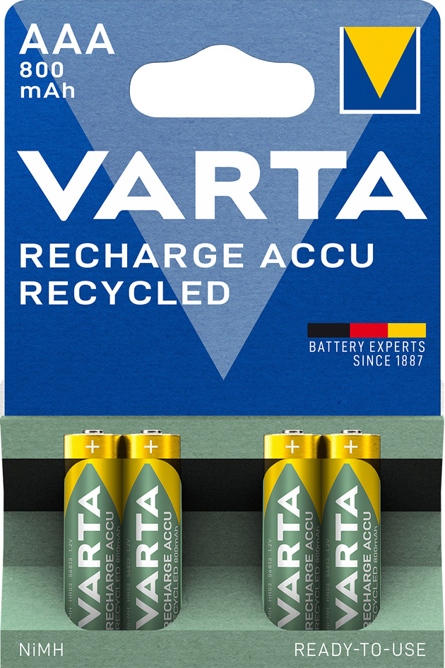 Pile "RECHARGE ACCU Recycled", blister de 4