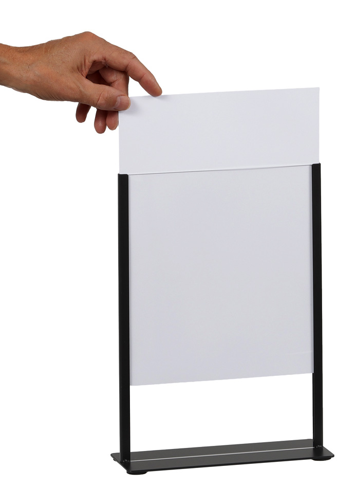 Présentoirs de table plastique, droit
