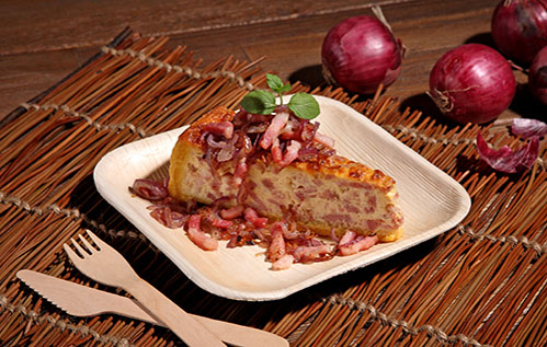 Assiettes jetables, feuilles de palme