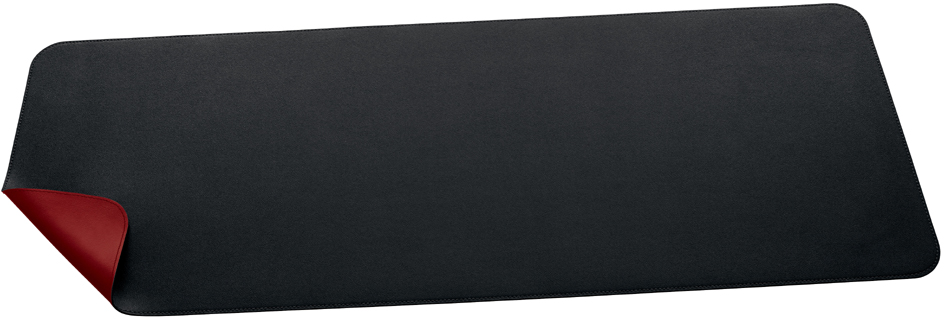 sigel Sous-main, similicuir, enroulable, noir/rouge