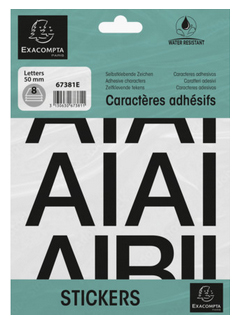 Lettres, auto-adhésif