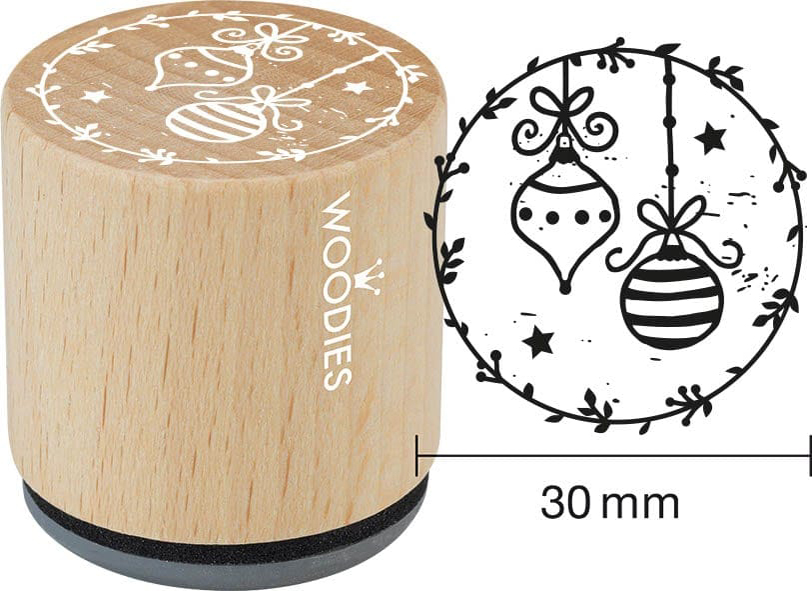 COLOP Tampon à motif Woodies 'boules de Noël'