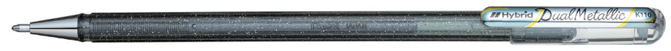 Pentel Hybrid Stylo roller encre gel 'Dual Pen', argent