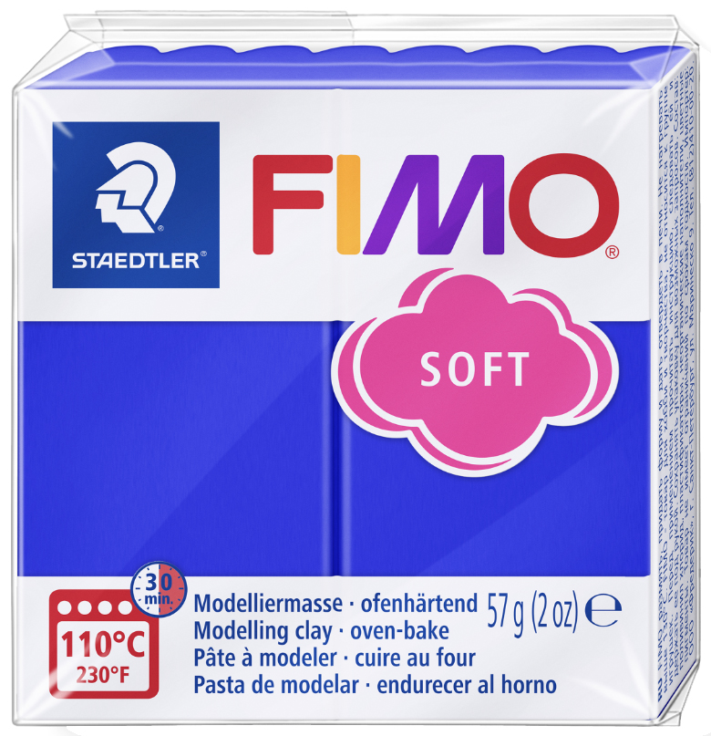FIMO Pâte à modeler SOFT, à cuire, 57 g, bleu brillant