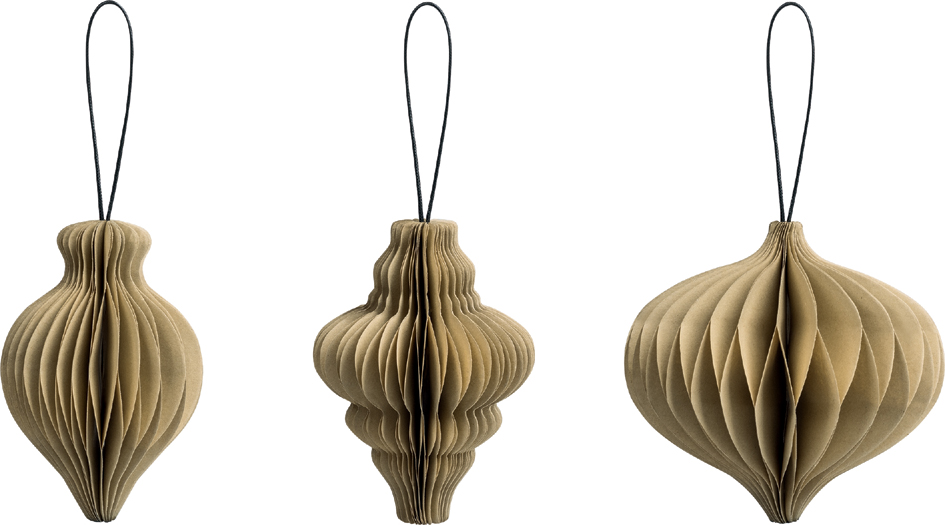 HEYDA Set décoration 'Goutte en nod d'abeille', naturel