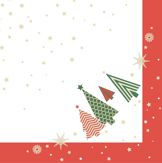 PAPSTAR Serviette à motif de Noël 'Plain Christmas Trees'