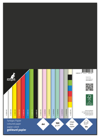 kangaro Papier multifonction, A4, 160 g/m2, noir