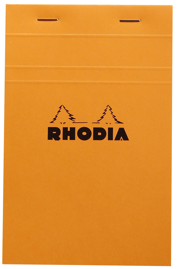 RHODIA Bloc agrafé No.14, 110 x 170 mm, quadrillé 5x5 orange