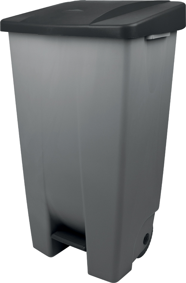 helit Poubelle à pédale 'the step chief', 120 litres, noir
