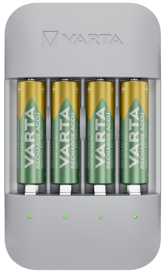 VARTA Chargeur ECO Charger Pro Recycled, avec 4x Micro AA
