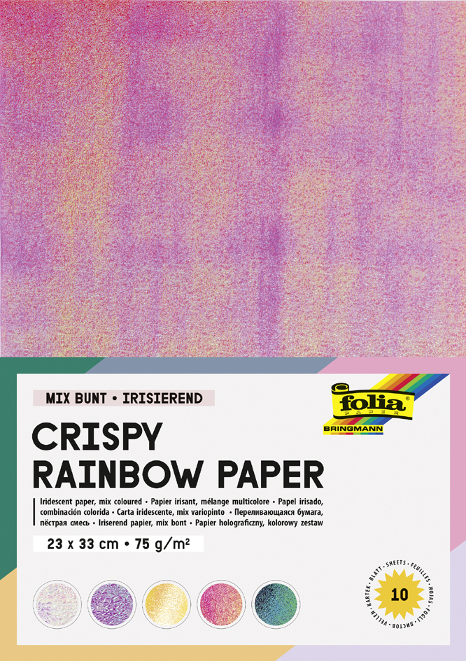 folia Papier irisé, 75 g/m2, 230 x 330 mm, 10 feuilles