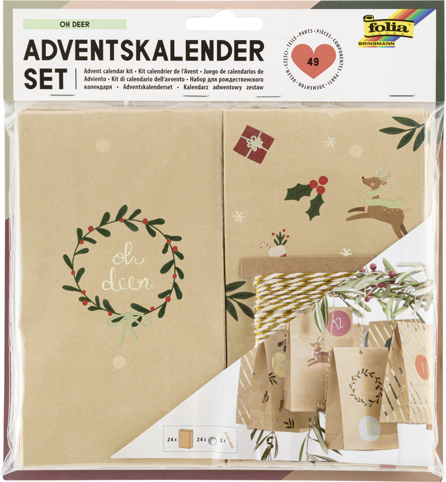 folia Calendrier de l'Avent 24 sachet de l'Avent OH DEER