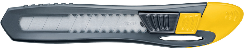 Cutter universel plastique, 18 mm, jaune