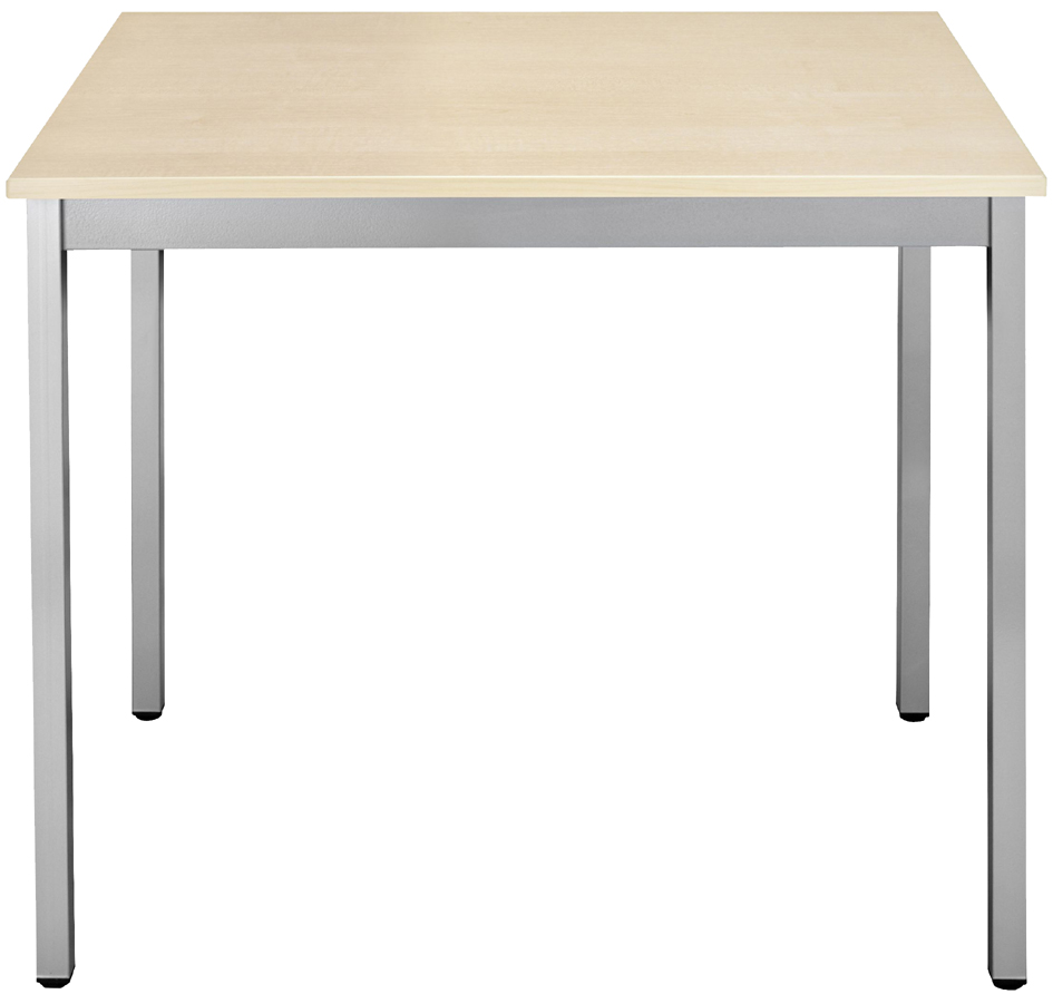 SODEMATUB Table de réunion 120DREA, demi-rond, érable/alu