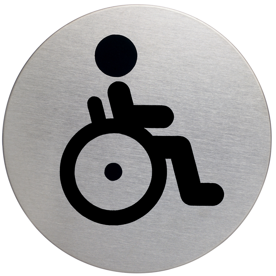 DURABLE Pictogramme 'WC pour Handicapés', diamètre: 83 mm