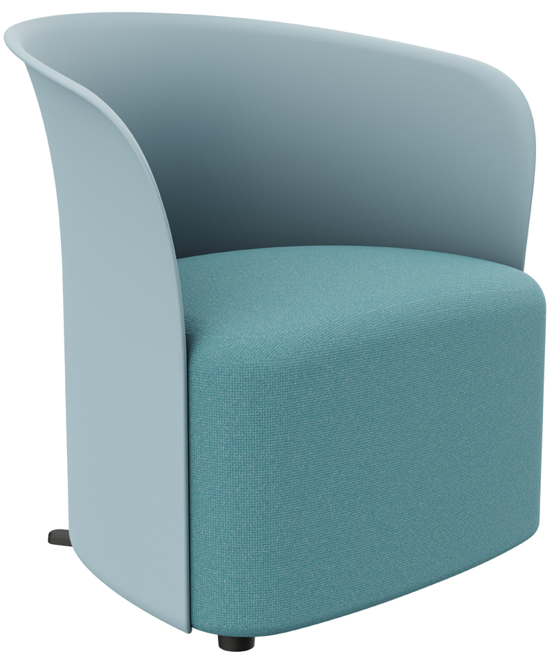 PAPERFLOW Fauteuil visiteur 'CROWN', bleu