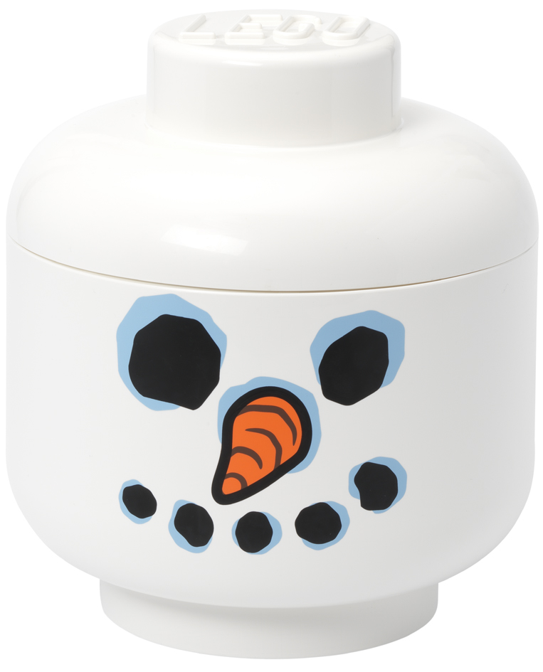 LEGO Boîte en forme de tête STORAGE HEAD SNOWMAN, L, blanc