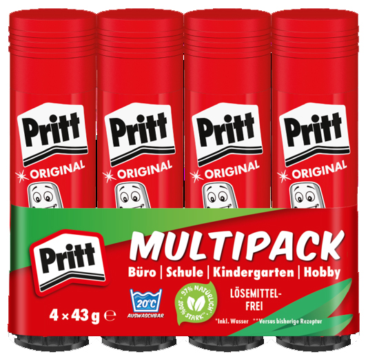 Bâtons de colle en pack économique, 4 x 43 g