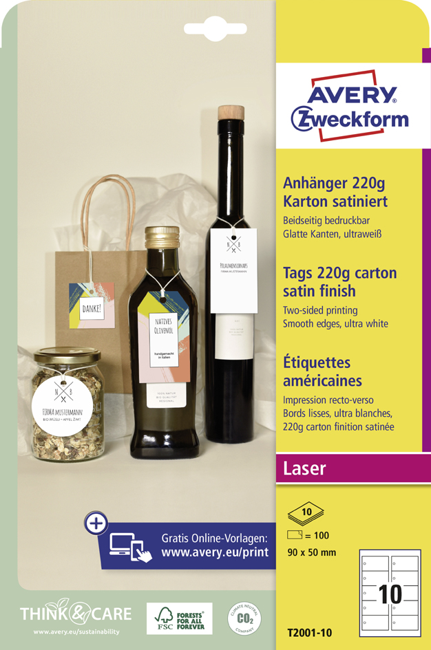 Visuel de référence : étiquette en carton Quick&Clean