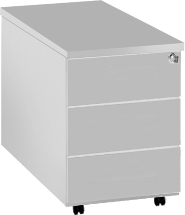 kerkmann Caisson mobile, 3 tiroirs, (P)600 mm, blanc