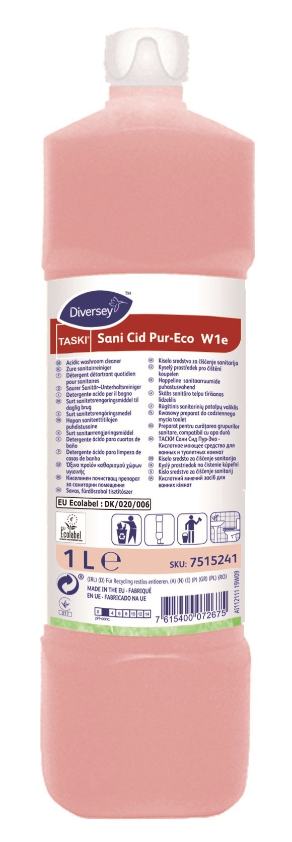 TASKI Nettoyant pour toilettes Sani Cid Pur-Eco, 1 litre