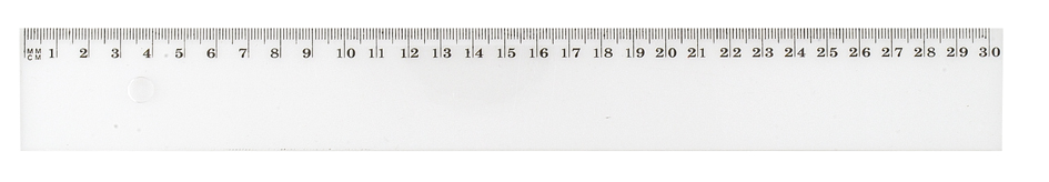 Wonday Règle plate, 200 mm, en plastique, transparent