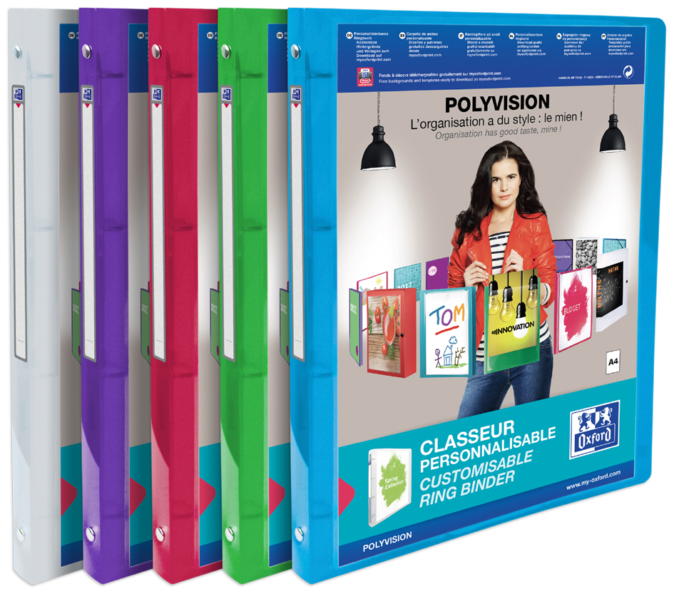 Oxford Classeur personnalisable POLYVISION, A4, 20 mm