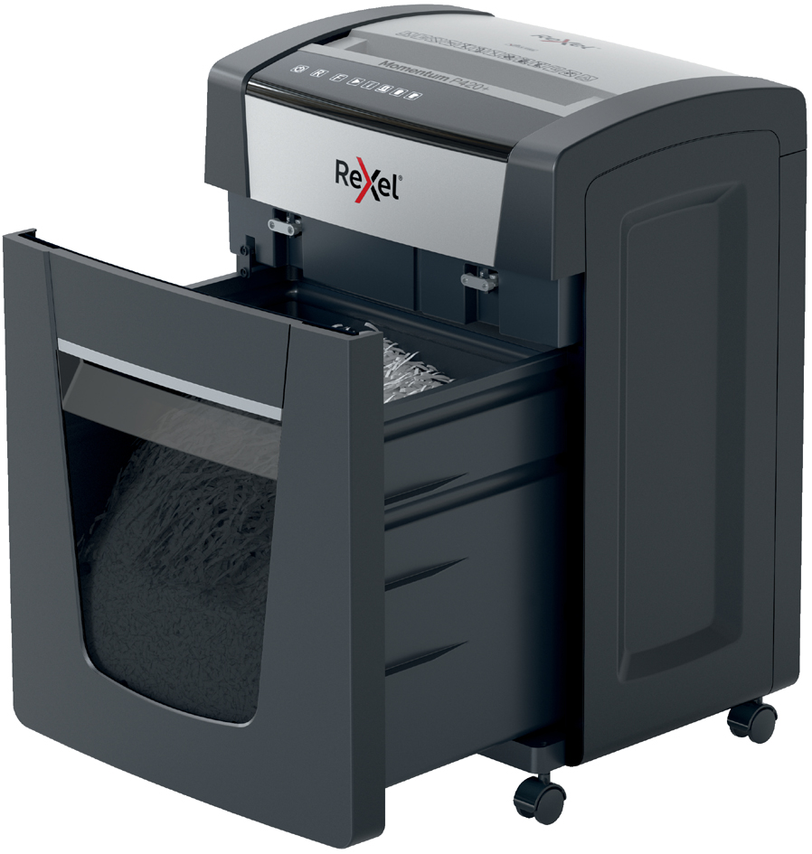 Visuel de référence : Destructeur de documents Momentum  P420+ / P515+, ouvert