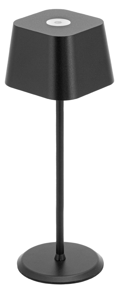 Securit Lampe de table LED rechargeable MALTE, noir