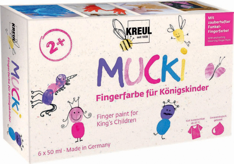 KREUL Gouache aux doigts 'MUCKI' pour enfants du roi