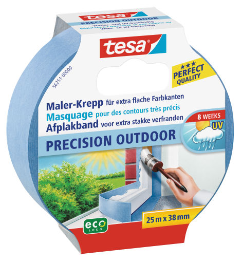 tesa Ruban de masquage crêpé pour peintre Precision outdoor