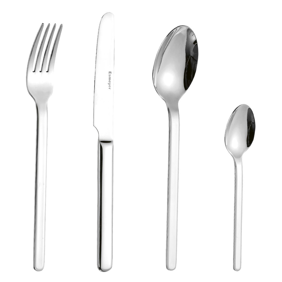 Esmeyer Couverts 'BETTINA', 24 pièces, acier inoxydable kit assorti adapté au lave-vaisselle argent 24