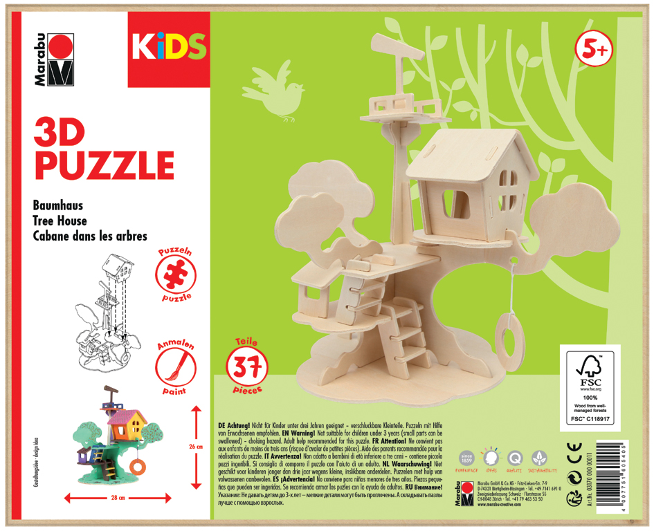 Puzzle 3D "Cabane dans l'arbre", emballage